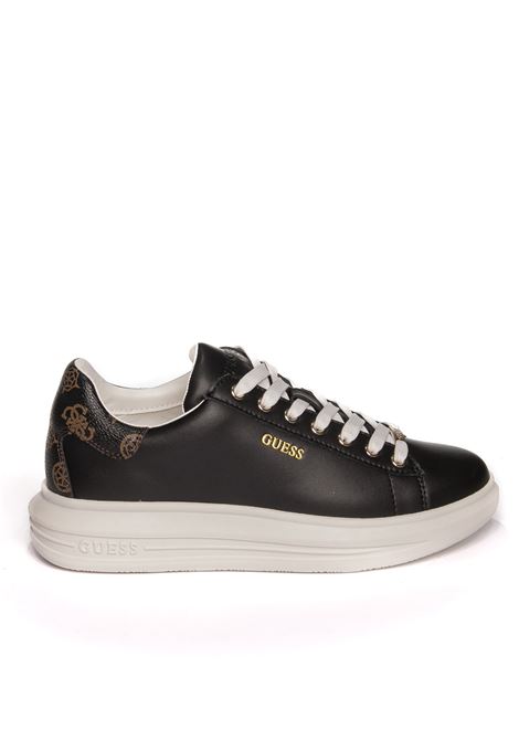 sneaker vibo nero/marrone GUESS | FL8VIB LEA12VIBO-BLKBR